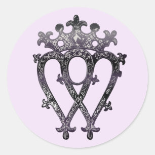 Luckenbooth, Scottish Heritage Liebe Token Runder Aufkleber