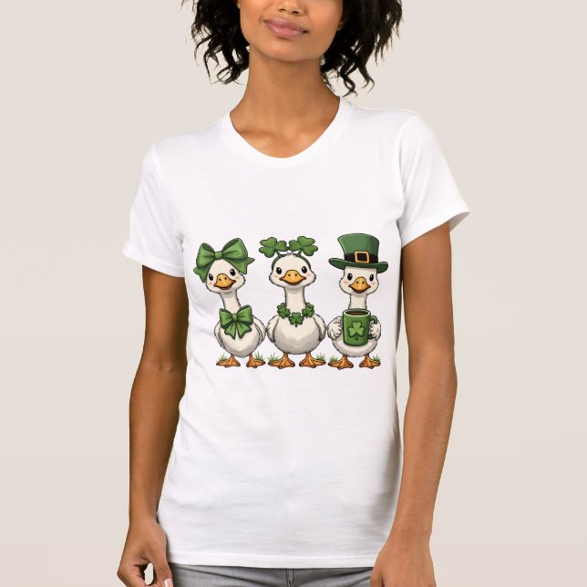 Lückentrio mit Gänsen T-Shirt (Vorderseite)