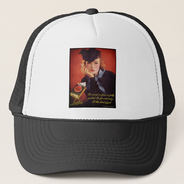 "Luckie" Fernlastfahrer-Hut Truckerkappe (Vorderseite)