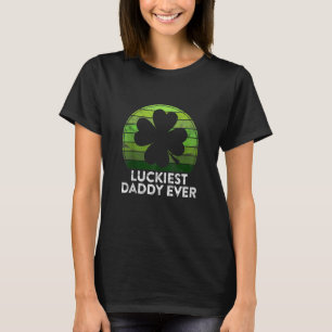 Luckiest Daddy Ever Kleeblatt Sunset St Patricks D T-Shirt