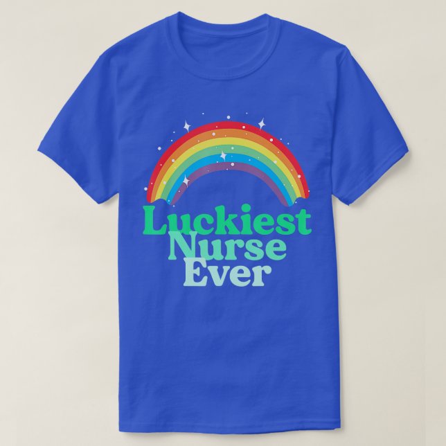 Luckiest Nurse St Patricks Day Retro Hospital Nurs T-Shirt (Design vorne)