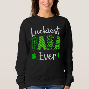 Luckiest Para Ever Kleeblatt Lucky Leopard Sweatshirt