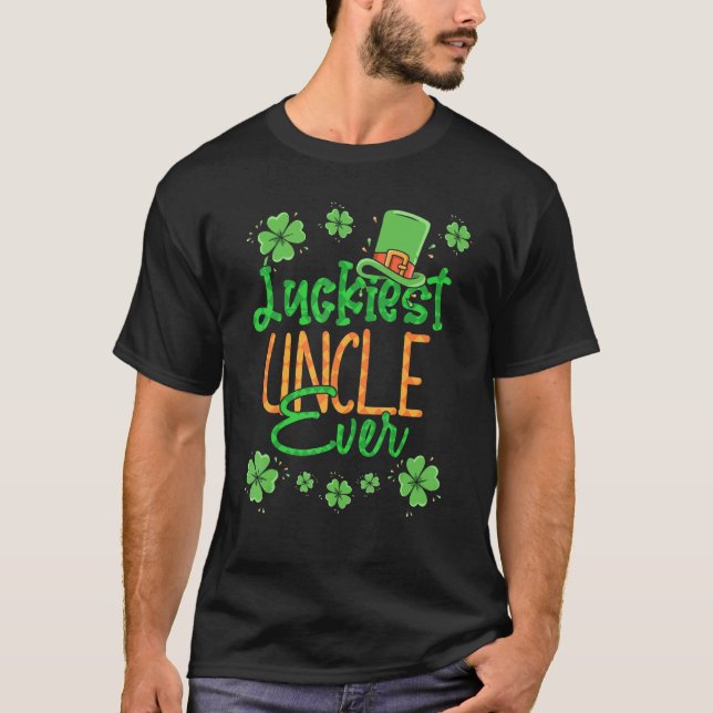 Luckiest Uncle Ever Four Leaf C 1 T-Shirt (Vorderseite)