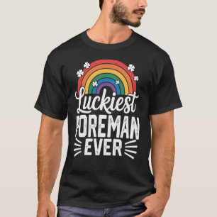 Lücklichster Vorarbeiter je St Patricks Day Regenb T-Shirt