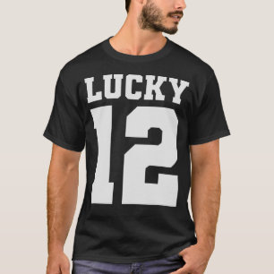 LUCKY 12 Varsity 12. Birthday Boy Girl Twelve Foo T-Shirt
