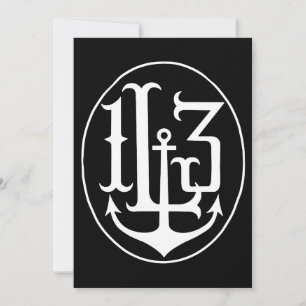 Lucky 13 Anchor Wappen Tattoo Punk Goth Anchor T-S