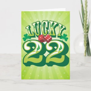 Lucky 22 Birthday Card Karte