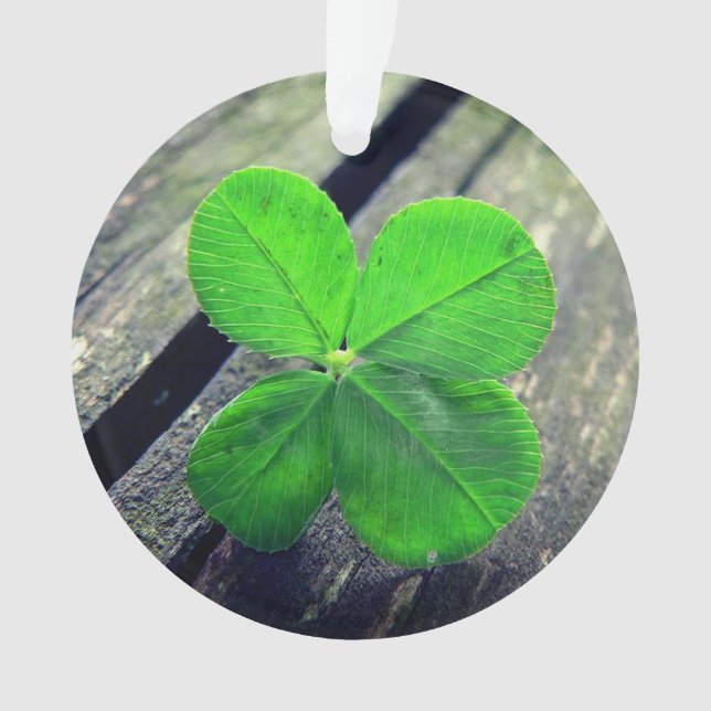 Lucky 4 Blatt Klee Ornament (Vorderseite)