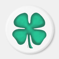 Lucky 4 Leaf Irish Closed Rundmagnet