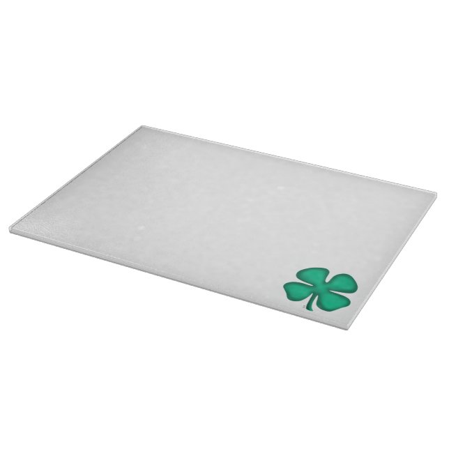 Lucky 4 Leaf Irish Clou Glas Schneidebrett (Ecke)