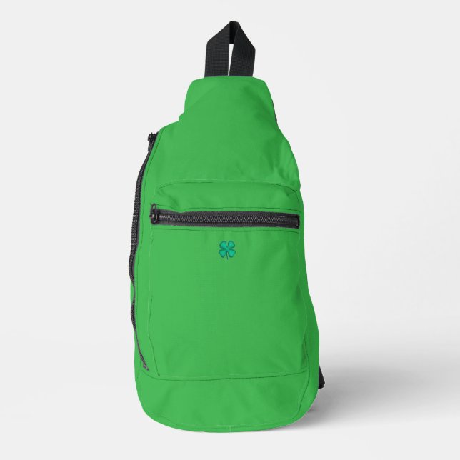 Lucky 4 Leaf Irish Clou grünen Rucksack (Vorderseite)