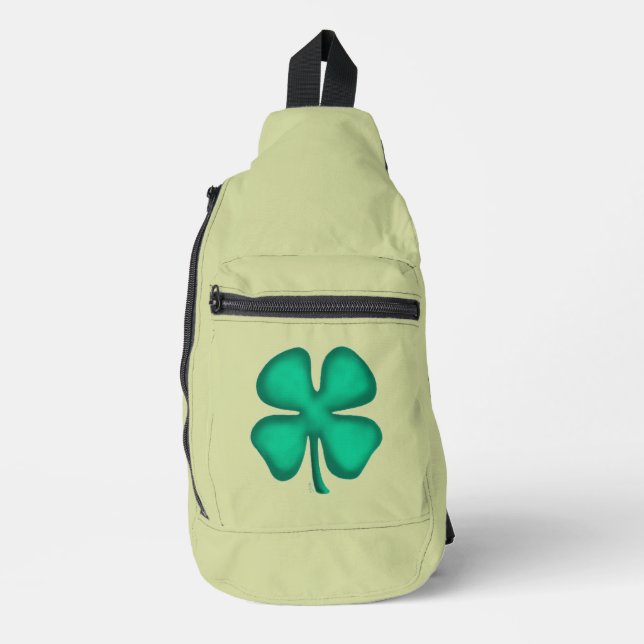 Lucky 4 Leaf Irish Clou hellgrüner Rucksack (Vorderseite)
