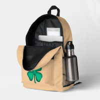 Lucky 4 Leaf Irish Cloud tan Backpack