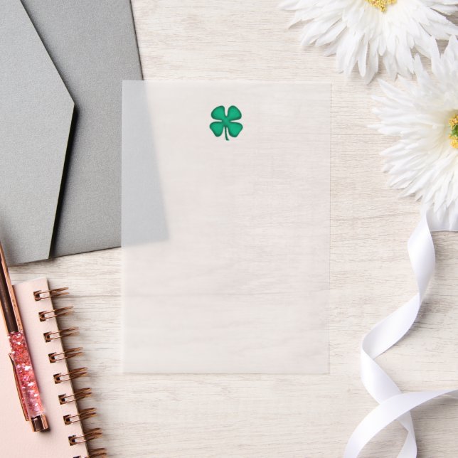 Lucky 4 Leaf Irish Cloud Vellum Papers (Hochzeit)
