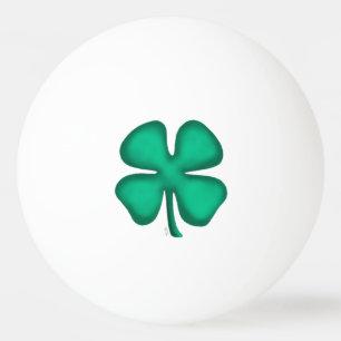 Lucky 4 Leaf Irish Clover 1-Sterne Tischtennisball
