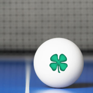 Lucky 4 Leaf Irish Clover 3-Sterne Tischtennisball