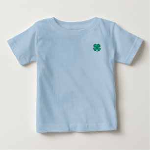Lucky 4 Leaf Irish Clover Blue Baby T - Shirt