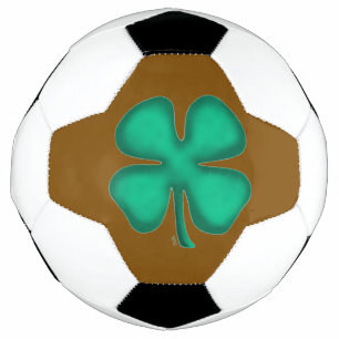 Lucky 4 Leaf Irish Clover braune Fußball