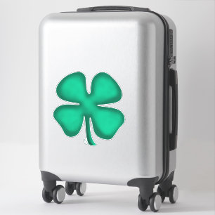 Lucky 4 Leaf Irish Clover Extra lg Kontur Aufklebe Aufkleber