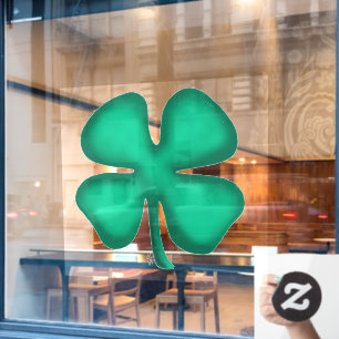 Lucky 4 Leaf Irish Clover Fensterheber Klammern Fr Fensteraufkleber