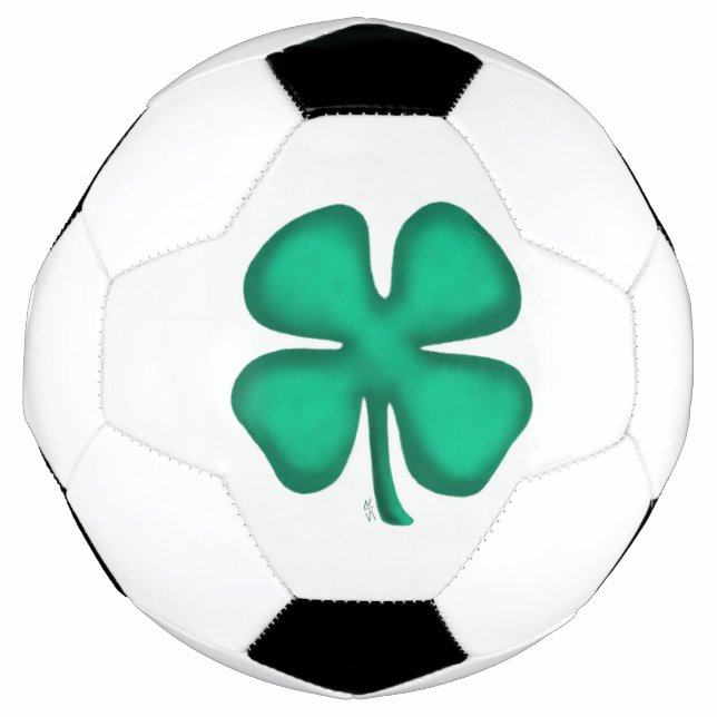 Lucky 4 Leaf Irish Clover Fußball (Vorderseite)