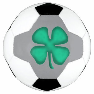 Lucky 4 Leaf Irish Clover grauer Fußball