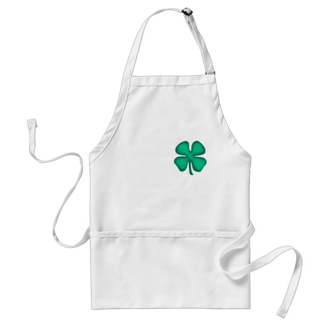 Lucky 4 Leaf Irish Clover Häuptling Schürze (Vorne)
