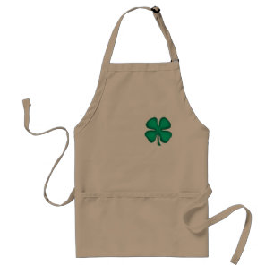 Lucky 4 Leaf Irish Clover khaki Koch Schürze