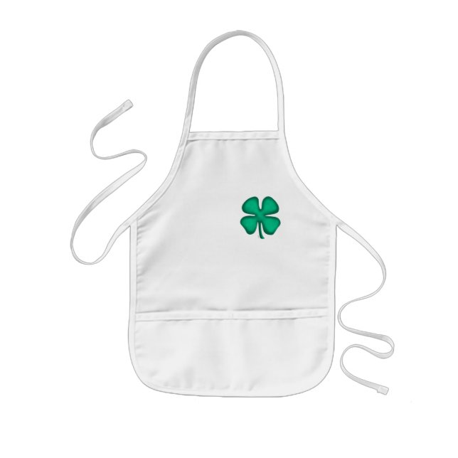 Lucky 4 Leaf Irish Clover Kids Kinderschürze (Vorne)