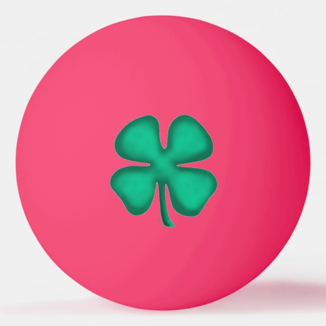 Lucky 4 Leaf Irish Clover og 1-Sterne Tischtennisb Tischtennisball (Vorderseite)