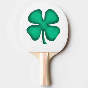 Lucky 4 Leaf Irish Clover Tischtennis Paddle Schläger