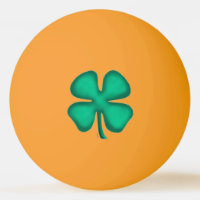 Lucky 4 Leaf Irish Clover Yg 1-Sterne Tischtennisb