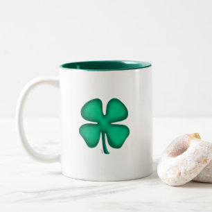 Lucky 4 Leaf Irish Clover zwei Töne Tasse