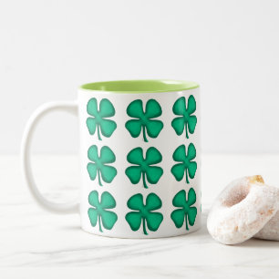 Lucky 4 Leaf Irish Clover zwei Töne Tasse