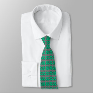 Lucky 4 Leaf Irish Florgray necktie Krawatte