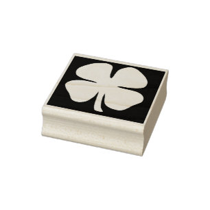 Lucky 4 Leaf Irish Kleber invertierte lg Briefmark Gummistempel