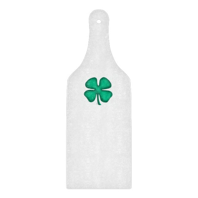 Lucky 4 Leaf Irish Kleber Paddel Schneidebrett (Vorderseite)