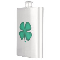 Lucky 4 Leaf Irish Klee Edelstahlkolben