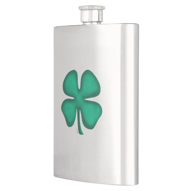 Lucky 4 Leaf Irish Klee Edelstahlkolben Flachmann (Links)