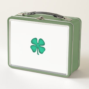 Lucky 4 Leaf Irish Klee grüne Lunchbox