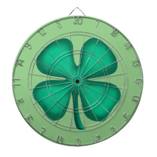 Lucky 4 Leaf Irish Klee grüne Tafel Dartscheibe