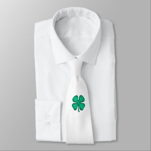 Lucky 4 Leaf Irish Klee weißen Krawatte