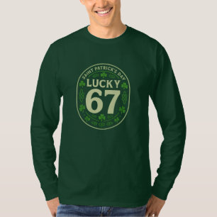Lucky 67 – St. Patrick's Day Celtic Clover Abzeich T-Shirt