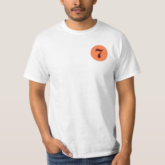 Lucky 7 orange T-Shirt (Vorderseite)