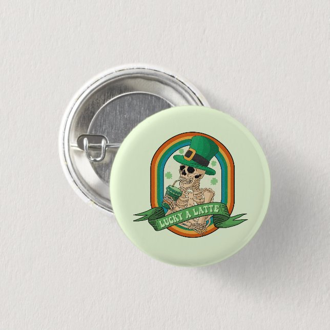 Lucky A Latte Button (Vorne & Hinten)
