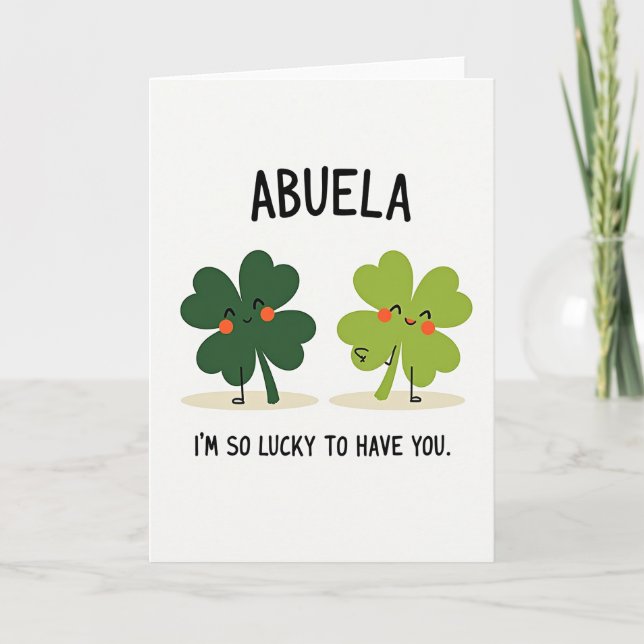 Lucky Abuela Love You Karte (Vorderseite)