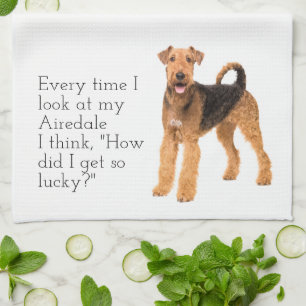 Lucky Airedale Geschirrtuch