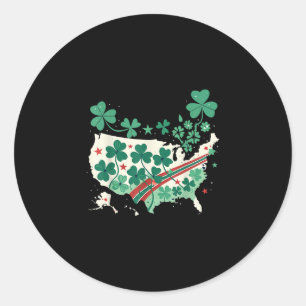 Lucky American - Patriotic Proud American St. Patr Runder Aufkleber
