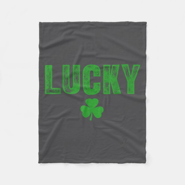 Lucky And Lucky Forer St Patricks Day  Fleecedecke (Vorderseite)