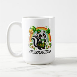 Lucky and Proud Shamrock Skunk Kaffeetasse